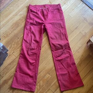 Tory Burch Vibrant Red Flared Pants